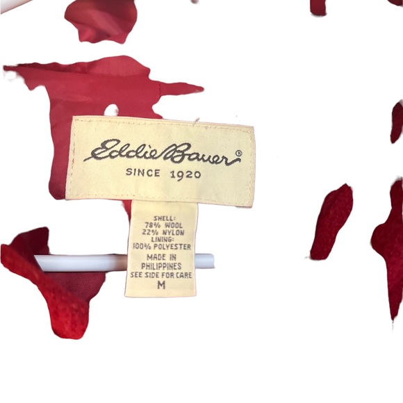 Eddie Bauer Red Wool blend coat Medium - Picture 6 of 10